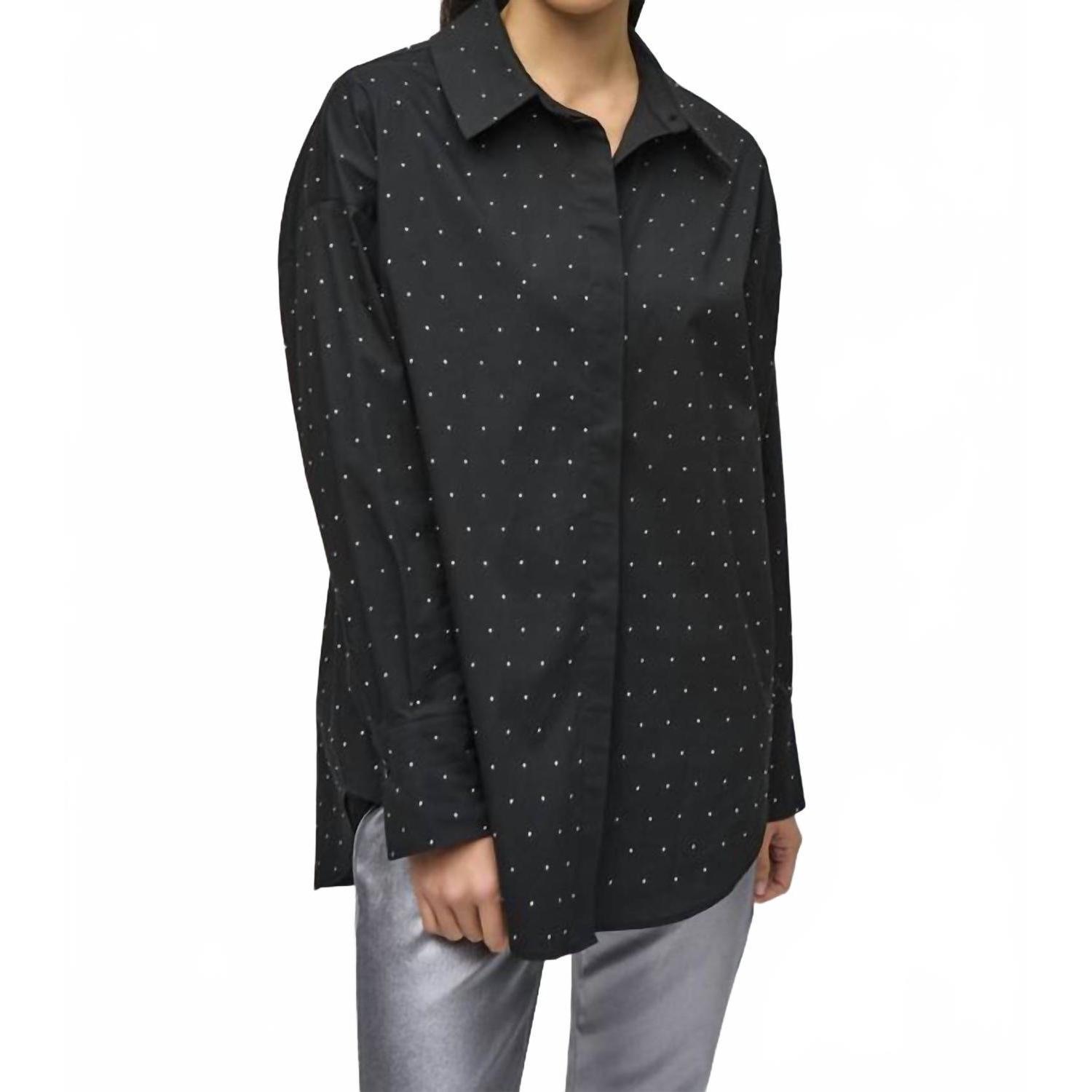 New Joseph Ribkoff Stretch Cotton Blouse In Black
